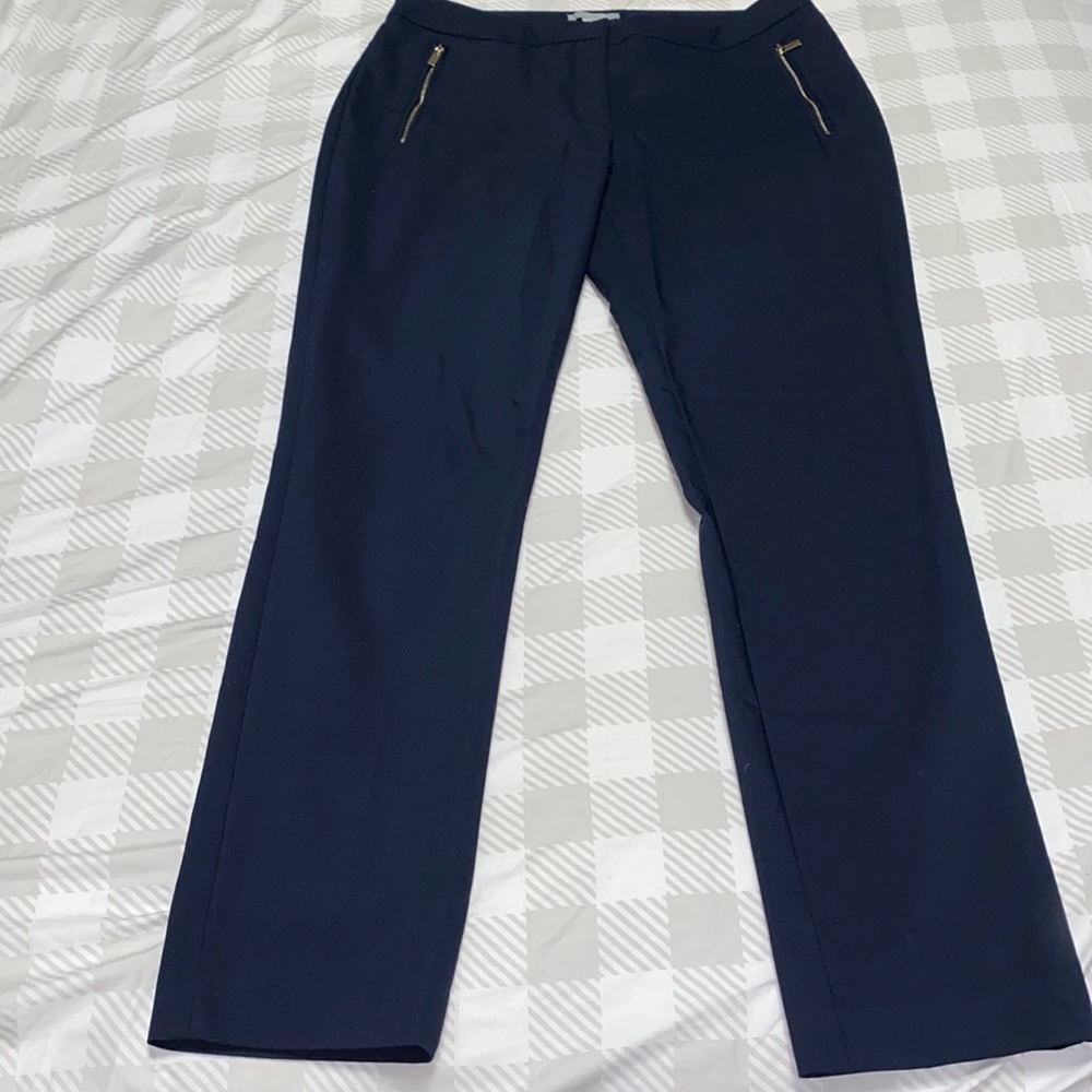 Size 8 work pant from H&M, pixie‎ cut